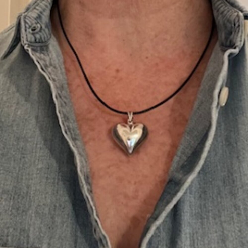 NWT Perfectly lovely Sterling Puffy Heart Necklace, IN STOCK & READY TO SHIP!